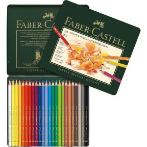 Kredki ołówkowe Faber-Castell Polychromos, 24 kolorów, opakowanie metalowe